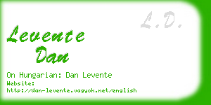 levente dan business card